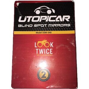 Utopicar SSM-040 Convex Blind Spot Mirrors Motorcycle Improved Visibility